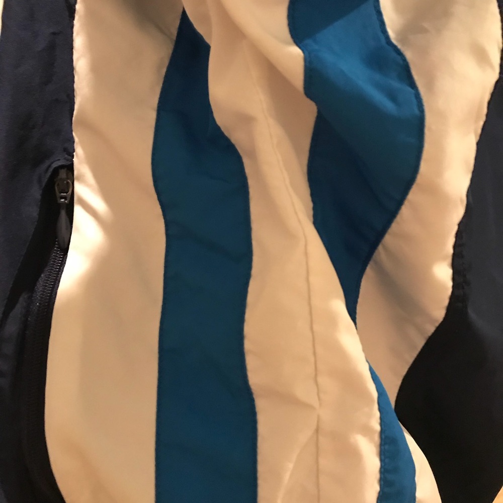 Vintage Adidas Windbreaker Mens XL Blue & White - Picture 6 of 8